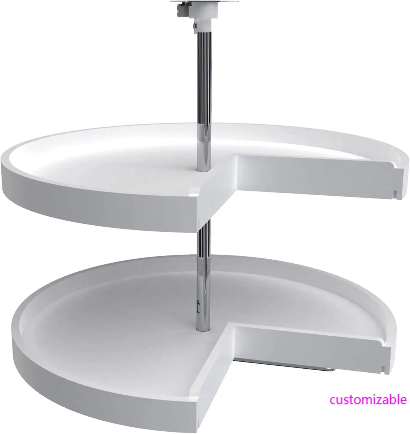 2 Tier Pie-Cut Lazy Susan