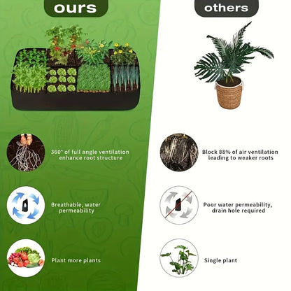 128 Gallon 8 Grids Plant Grow Bags