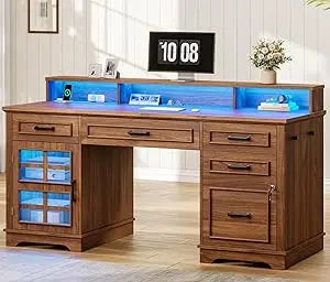 Executive Desk with Storage Drawers