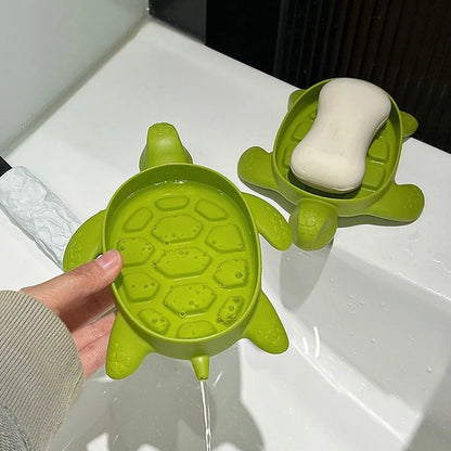 Turtle-Shaped Soap Dish