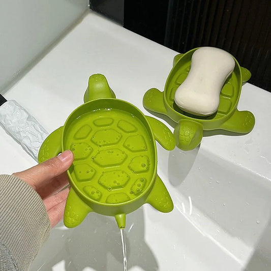 Turtle-Shaped Soap Dish