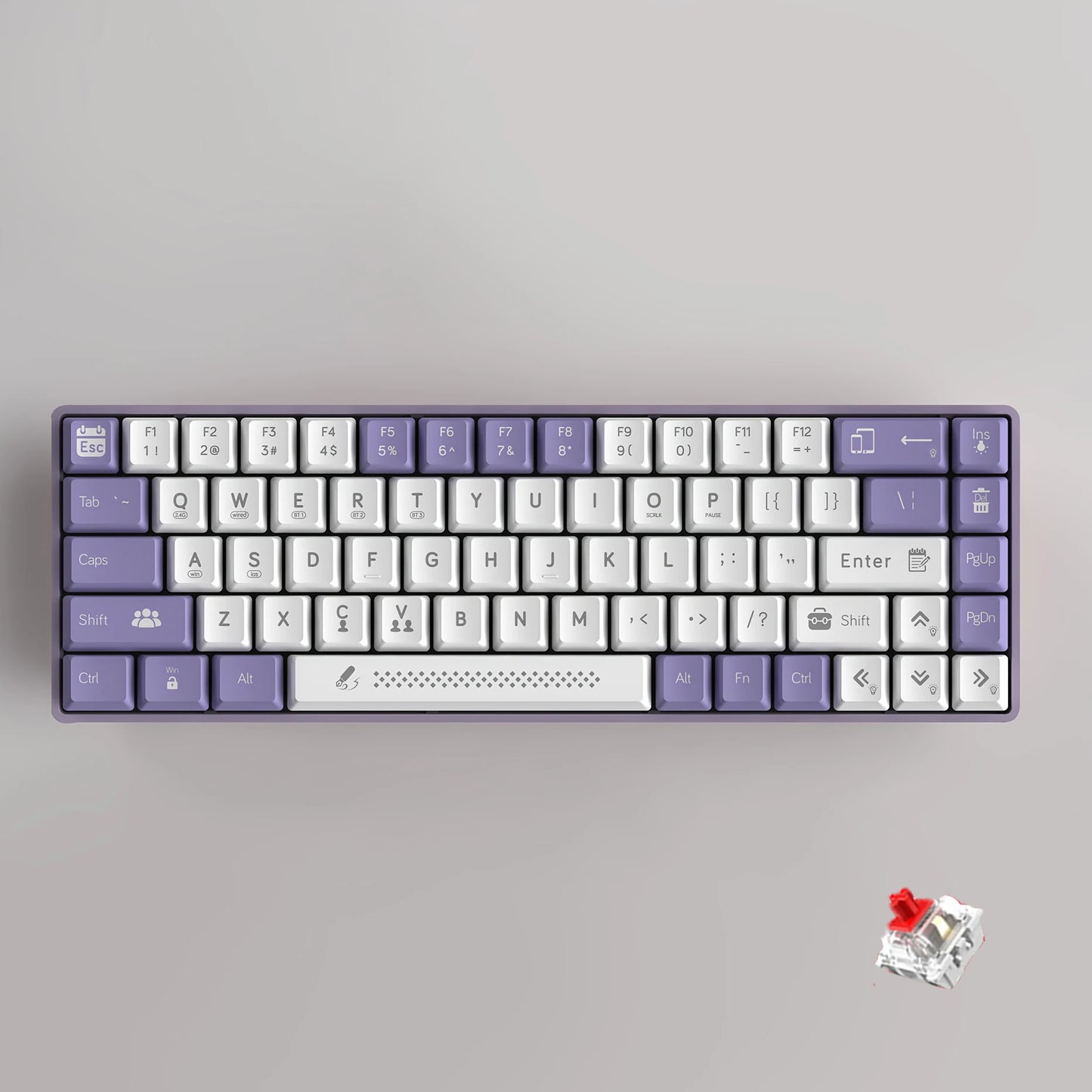 Keyboard ABS Keycap 68 Keys Wired Wireless Bluetooth