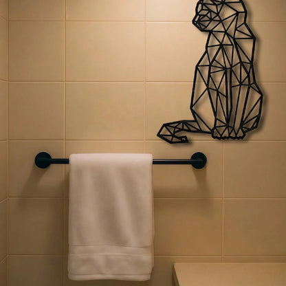 Boho Chic Wrought Iron Cat Wall Art