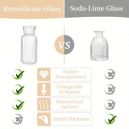 Transparent Glass Vase Set