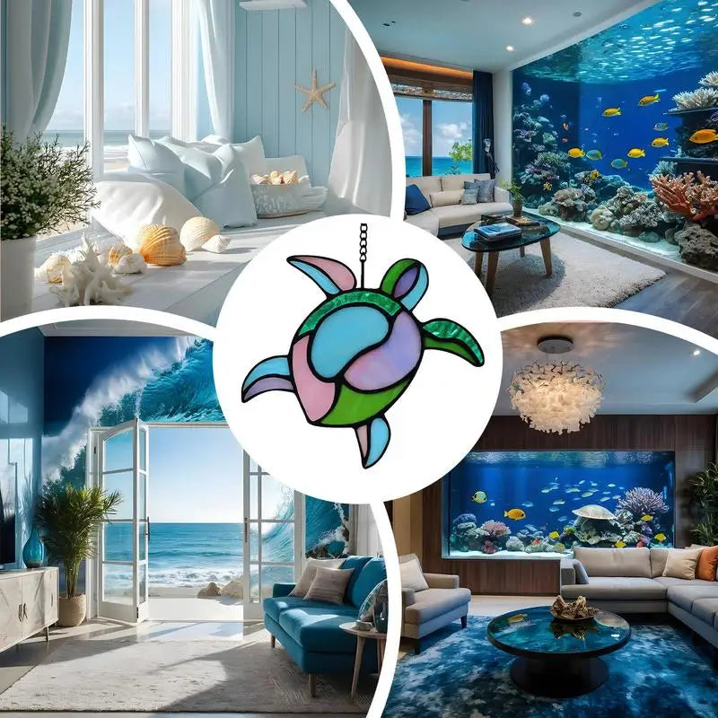 Turtle Stained Acrylic Sun Catcher