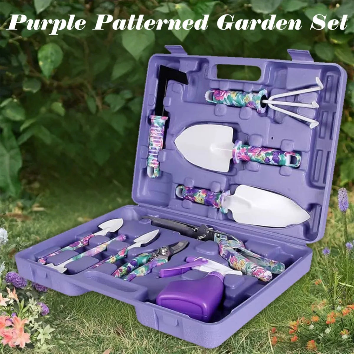 Flower Print Gardening Set