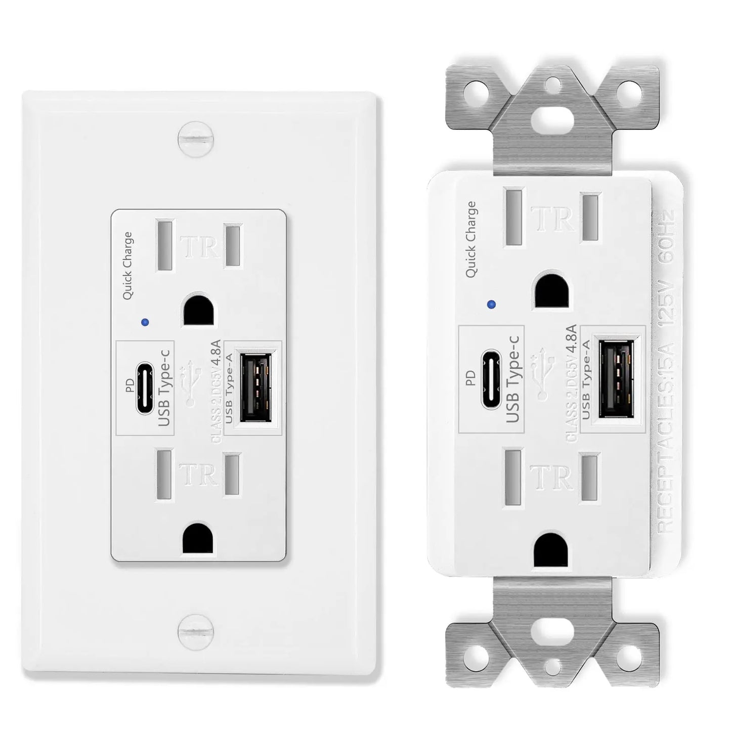 Power Socket with Type C USB Quick Charger