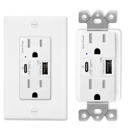Power Socket with Type C USB Quick Charger