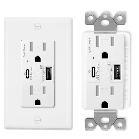 Power Socket with Type C USB Quick Charger