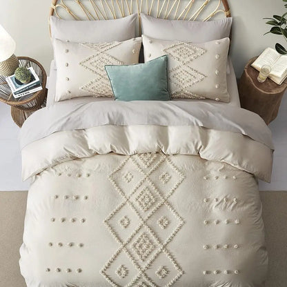 Tufted Duvet Cover Set Queen