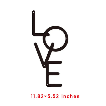 Vertical 'LOVE' Metal Wall Art
