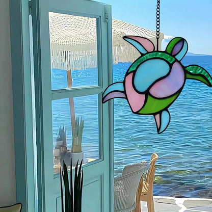Turtle Stained Acrylic Sun Catcher