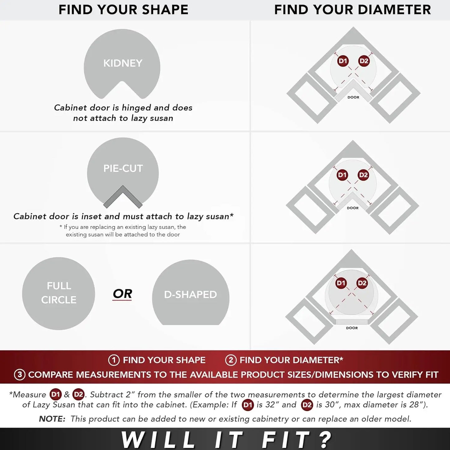 2 Tier Pie-Cut Lazy Susan