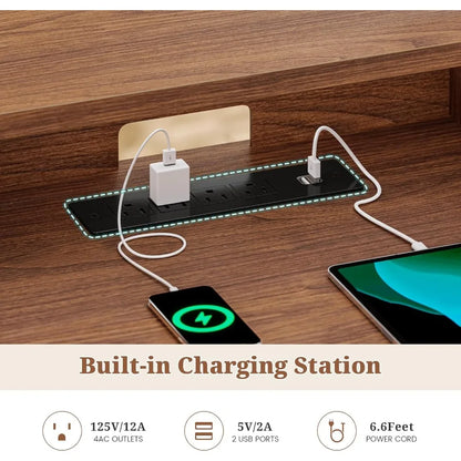 Executive Desk with Storage Drawers