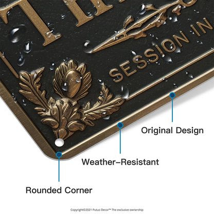 Metal Sign Decor, 7.8 X 11.8 Inch