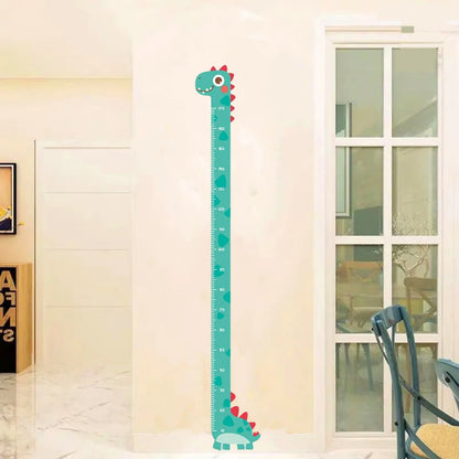 Dinosaur Giraffe Wall Height Measuring Ruler Stickers