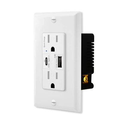 Power Socket with Type C USB Quick Charger