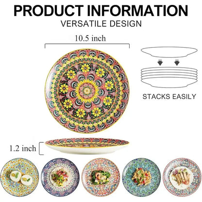 Bohemian Dinner Plates Set of 6