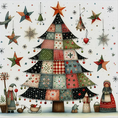 Xmas Tree Printed Cross Stitch Kit