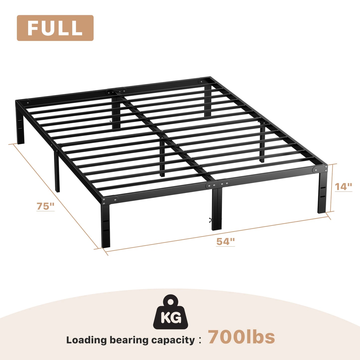 Twin Full Queen King Size Bed Frame Metal Platform
