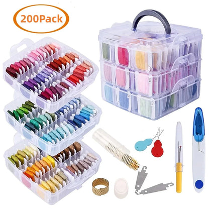 Embroidery Kit Floss Set Including 150 Colors Threads