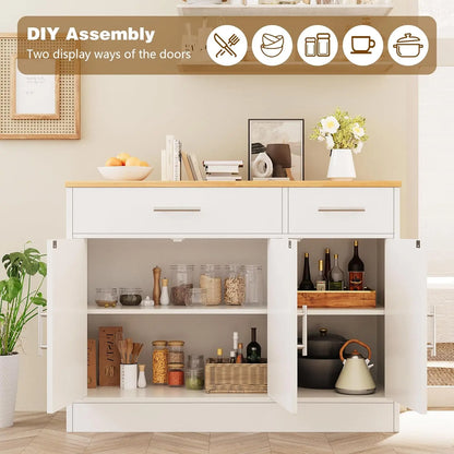 43” Sideboard Buffet Cabinet with Storage