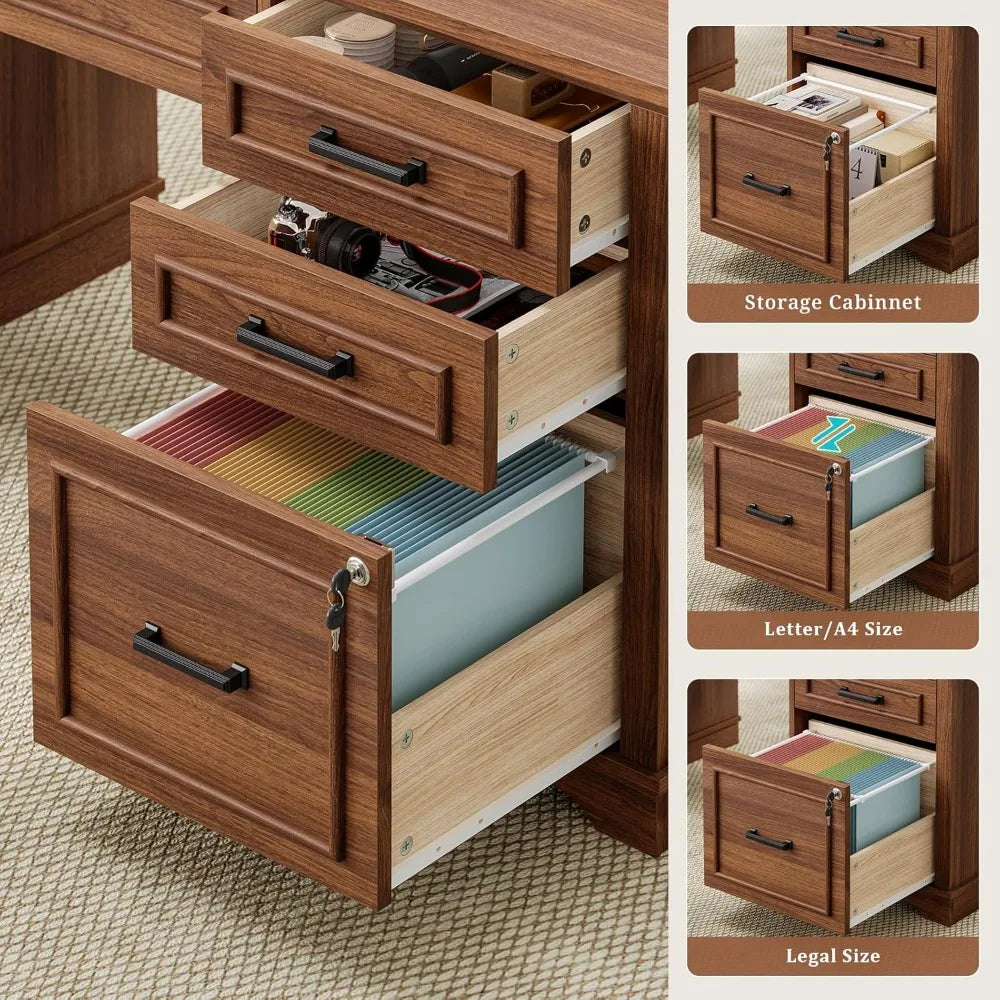 Executive Desk with Storage Drawers