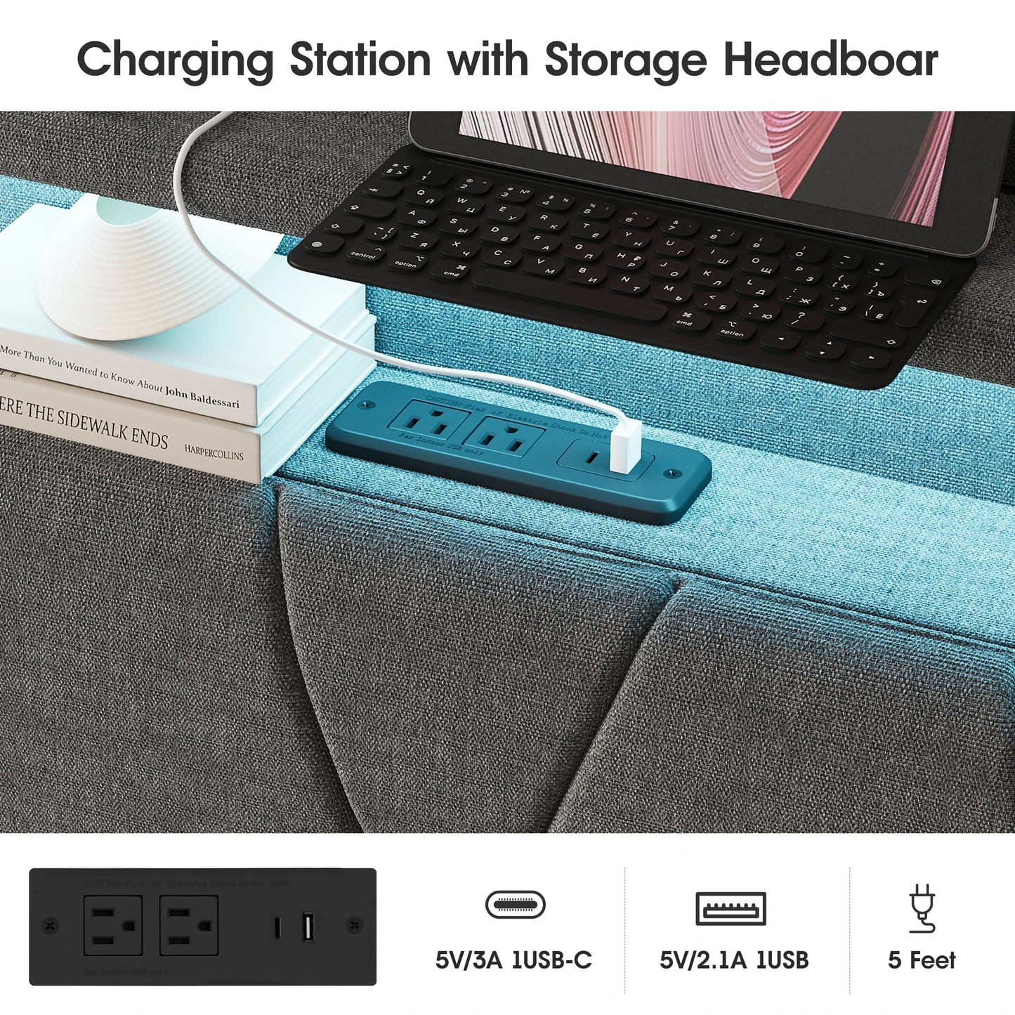 Lift Up Bed Frame with Storage