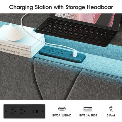 Lift Up Bed Frame with Storage