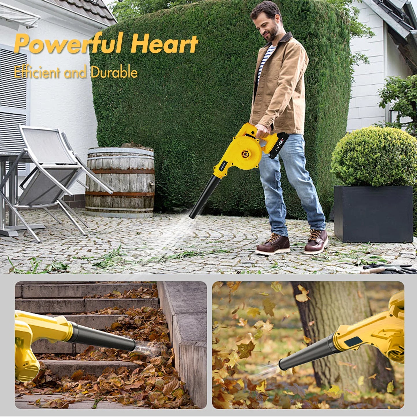 21V Portable Cordless Leaf Blower