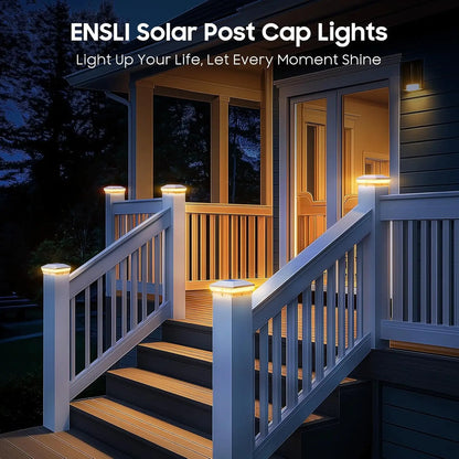 "Solar Post Cap Lights 6/12-Pack, 40-LED