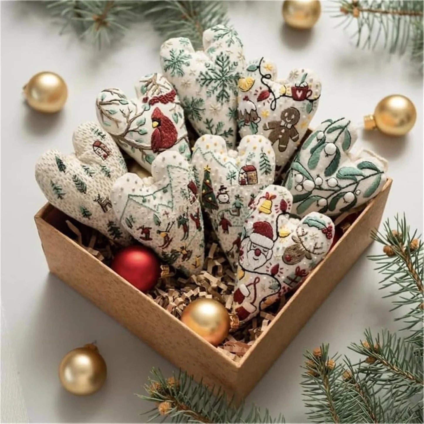 Christmas Cross Stitch Kit with Needle and Thread