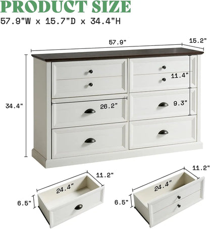 58 inch Dresser for Bedroom