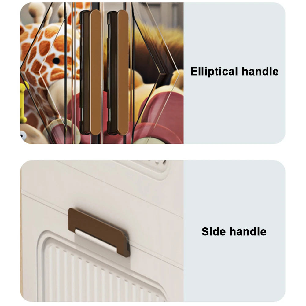 Storage Bins with Lids with Doors & Wheels