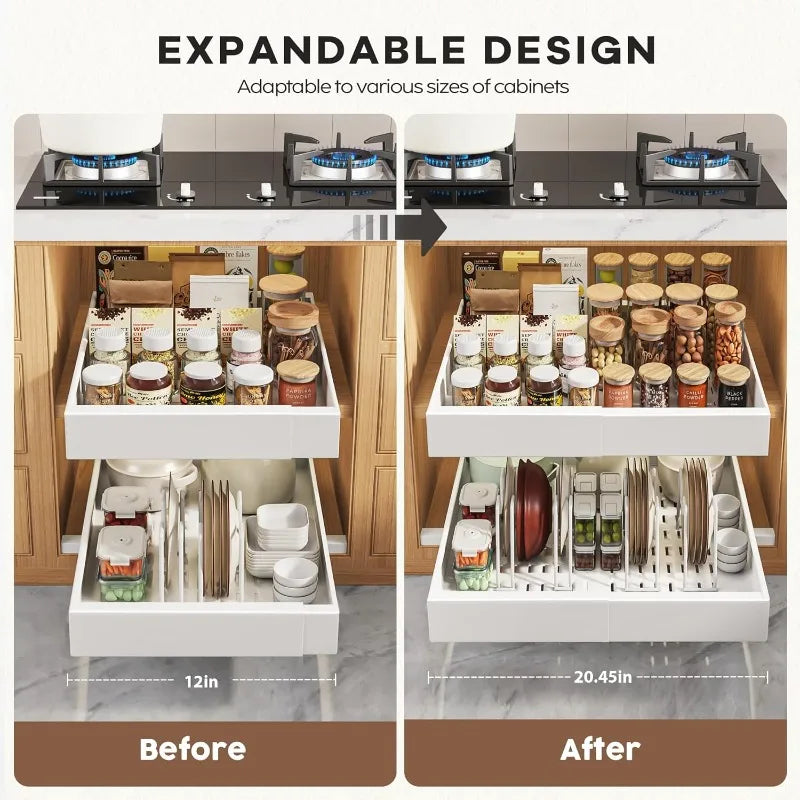 4-Pack Expandable Cabinet Organizer