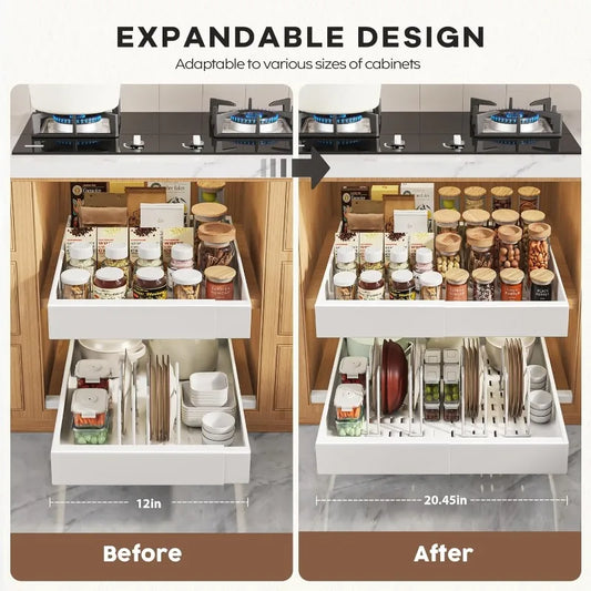 4-Pack Expandable Cabinet Organizer