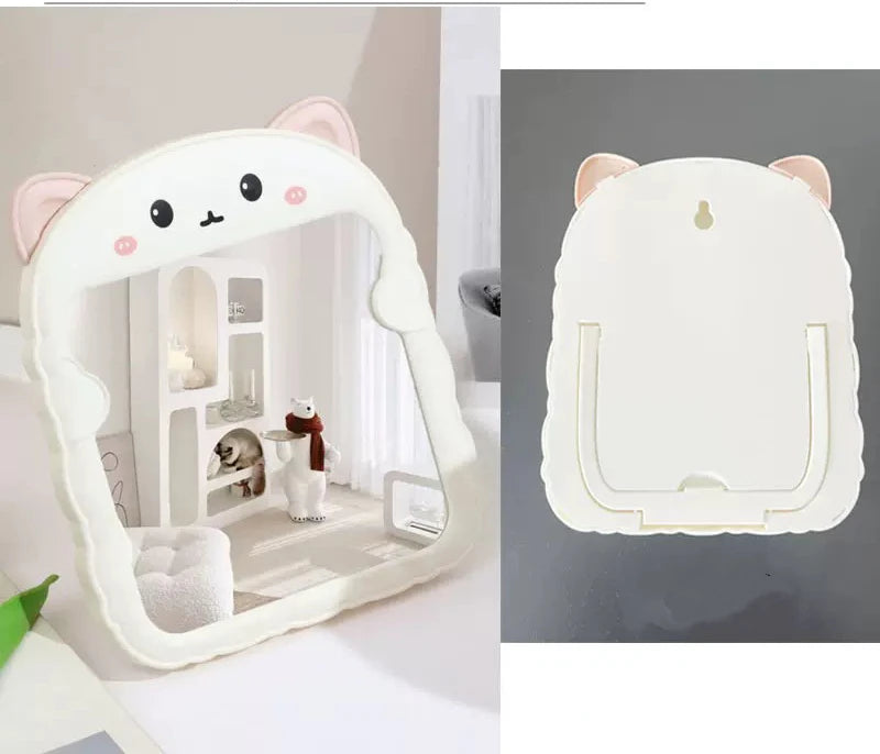 Foldable Cat-Ear Makeup Mirror