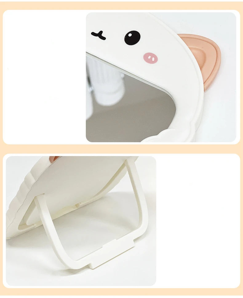 Foldable Cat-Ear Makeup Mirror