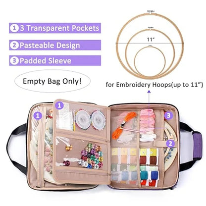 Large Embroidery Project Bag