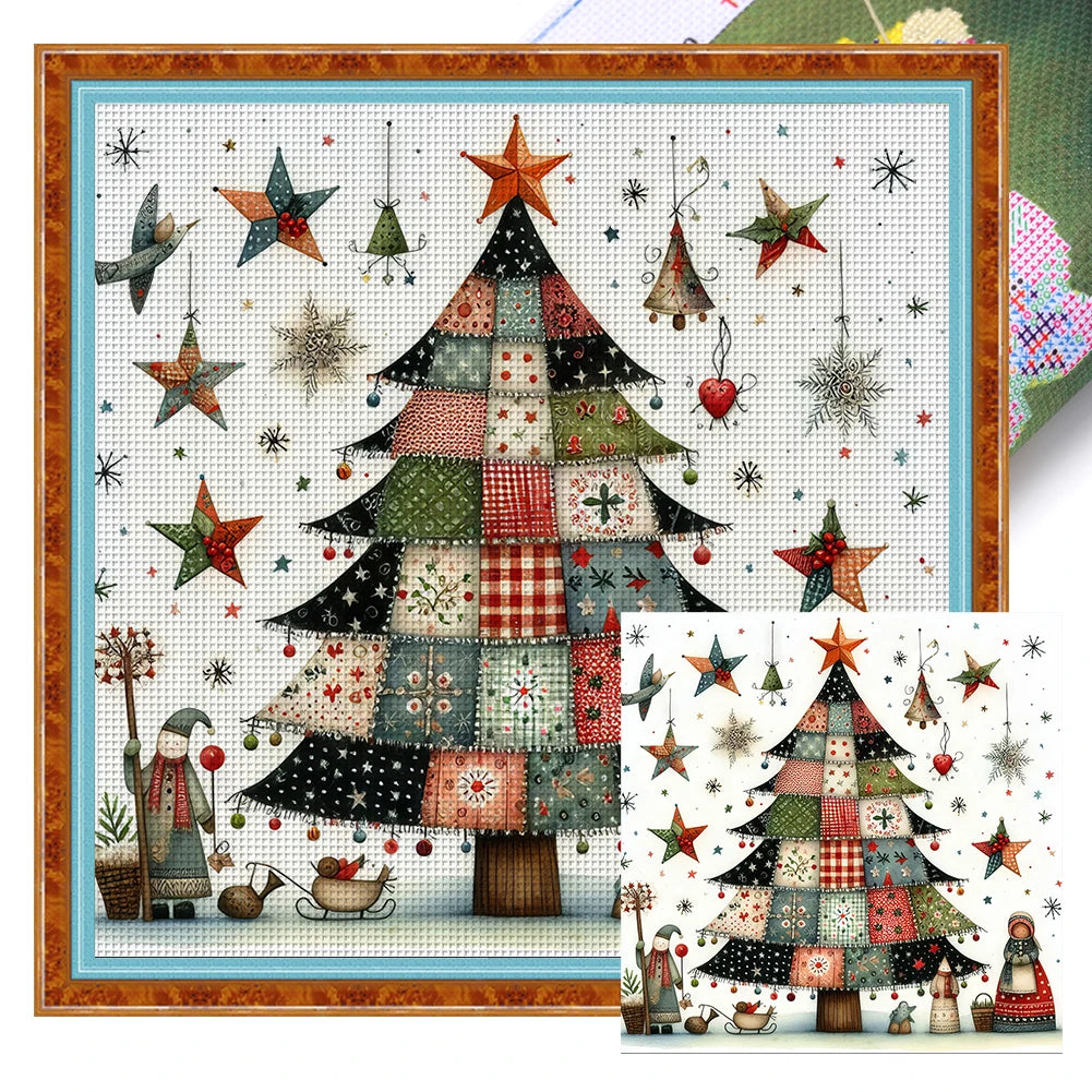 Xmas Tree Printed Cross Stitch Kit