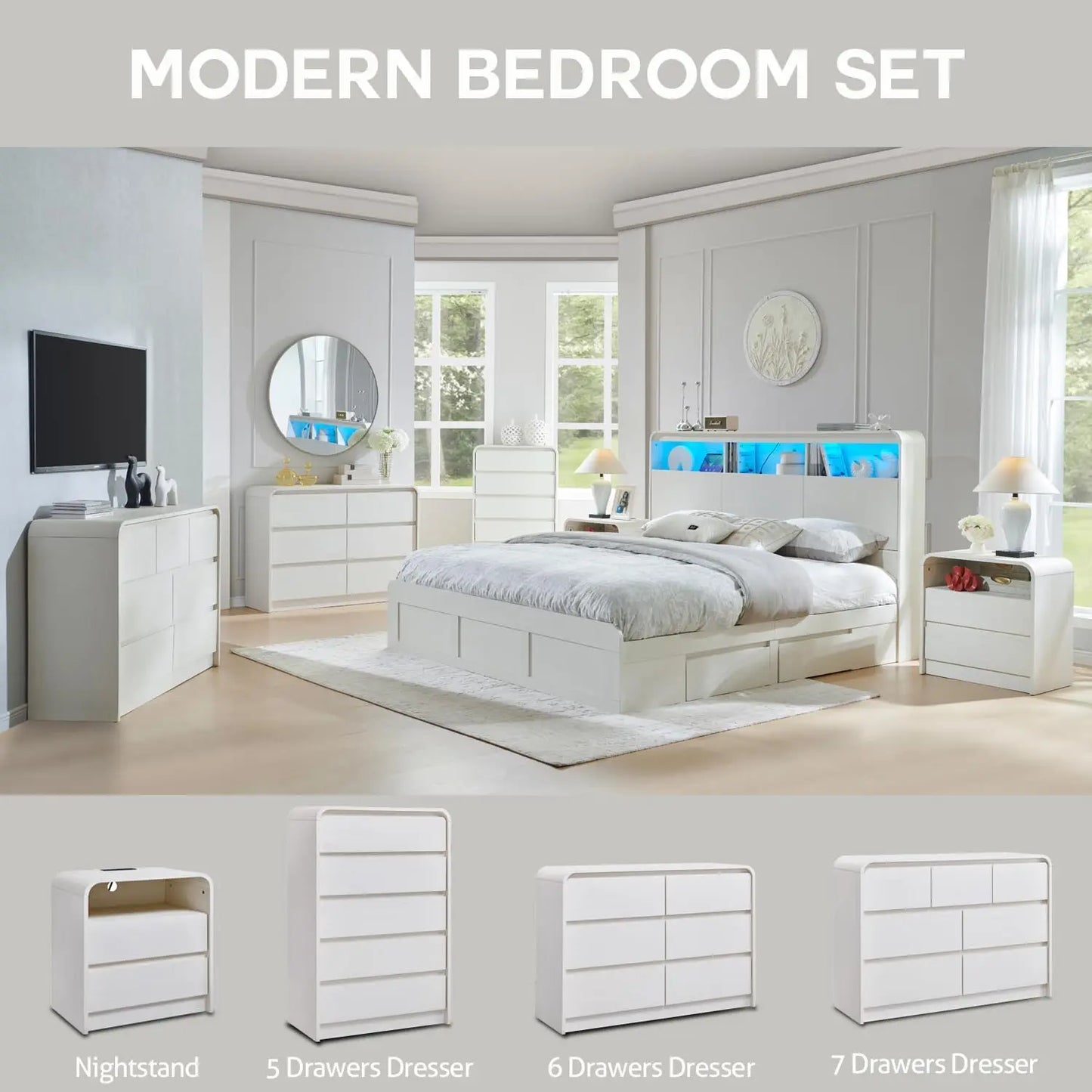 Nightstand with Charging Station